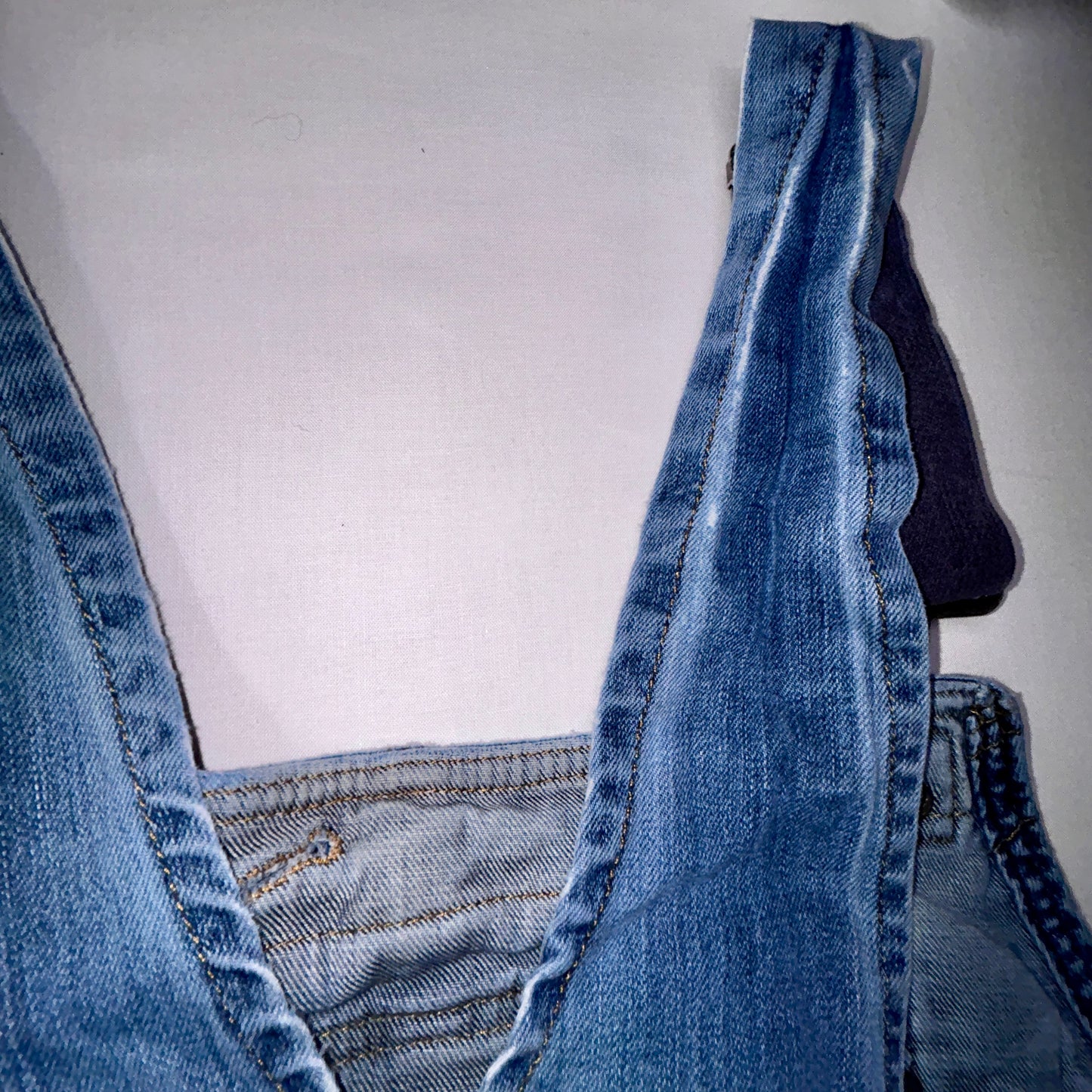 Carhartt Bib Overalls Men's 44x30 Light Wash Denim Carpenter Workwear Y2K