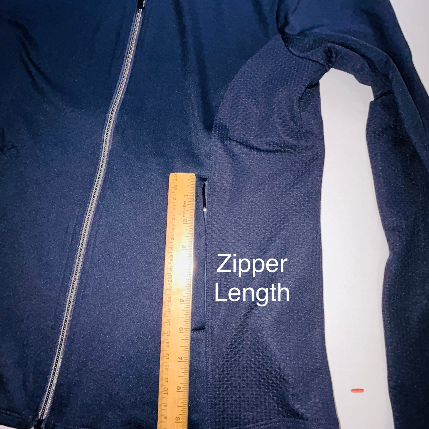 Chico's Zenergy Jacket Size 8 Navy Full Zip Athletic Travel Jacket