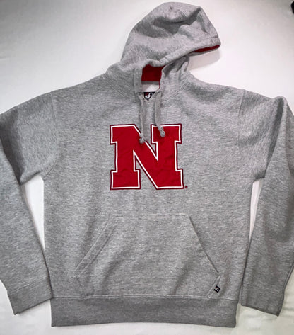Nebraska Cornhuskers Hoodie Small Gray Red J.America Sportswear Pullover Sweatshirt