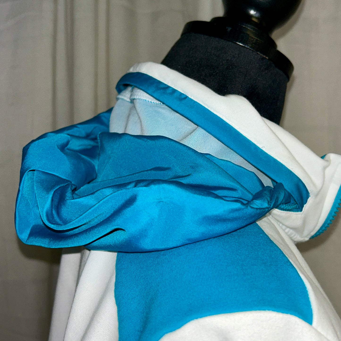 Lauren Ralph Lauren Active Jacket Womens 1X White Blue Full Zip Mock Neck Athletic