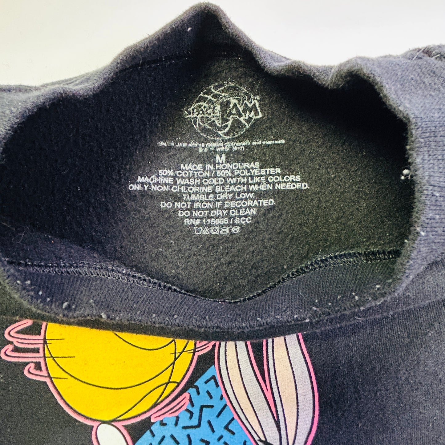 Looney Tunes Tune Squad Sweatshirt Bugs Bunny Taz Daffy Black Medium