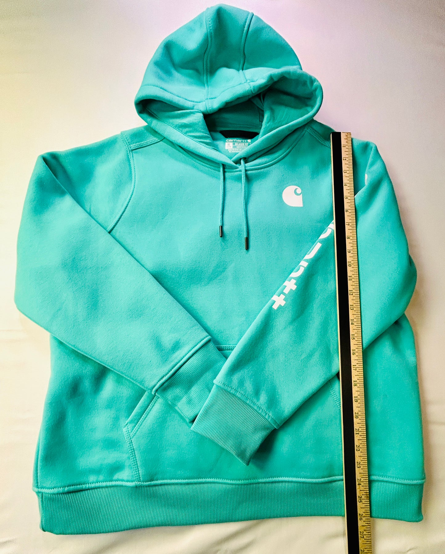 Carhartt Teal XL Relaxed Fit Hoodie