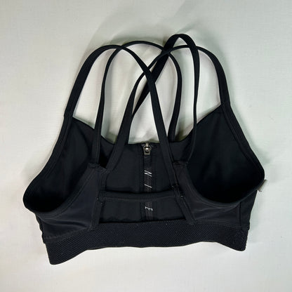 Nike Dri Fit Sports Bra Black Strappy Medium Support Athletic Workout