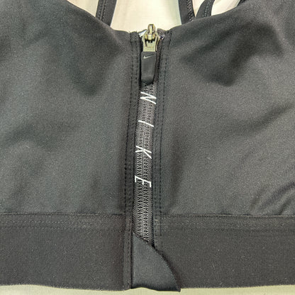 Nike Dri Fit Sports Bra Black Strappy Medium Support Athletic Workout