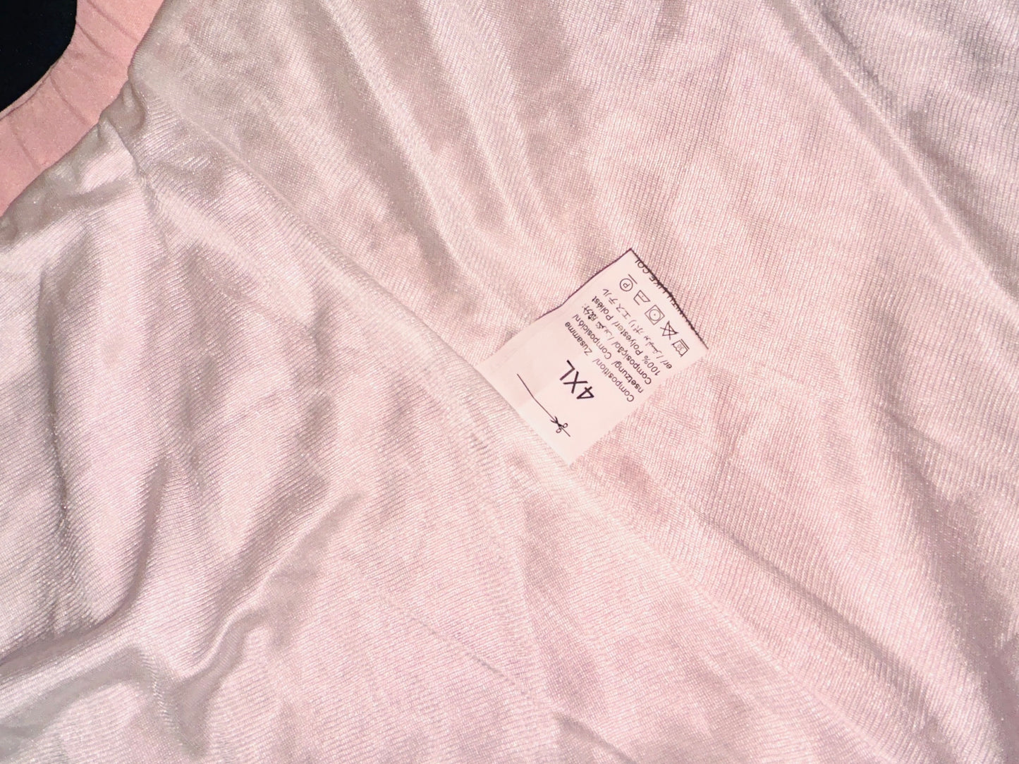 Pink Velvet Sequence Long Skirt Size 4xl