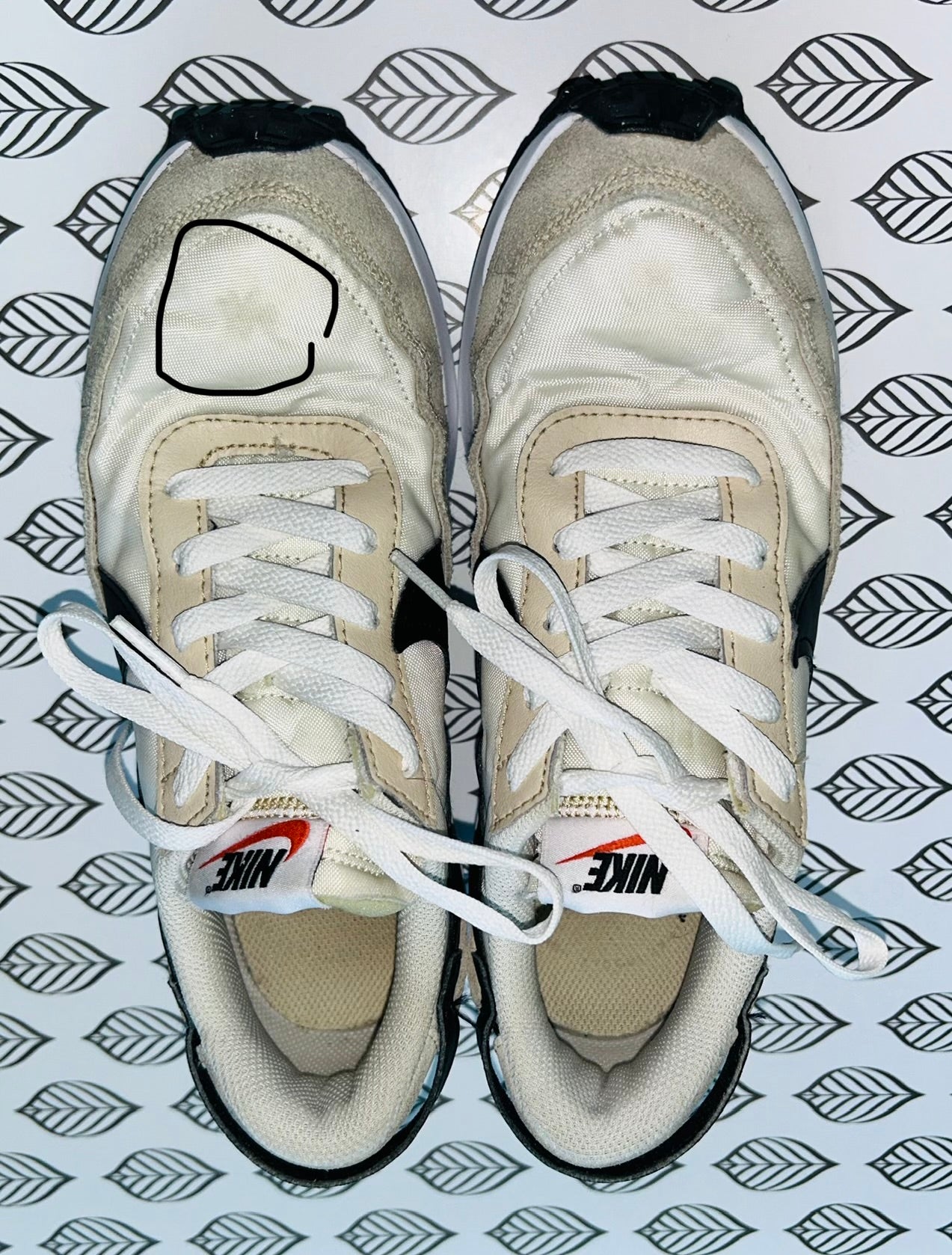 Nike Waffle Debut Sanddrift Womens Size 7 Athletic Running Shoe Sneakers