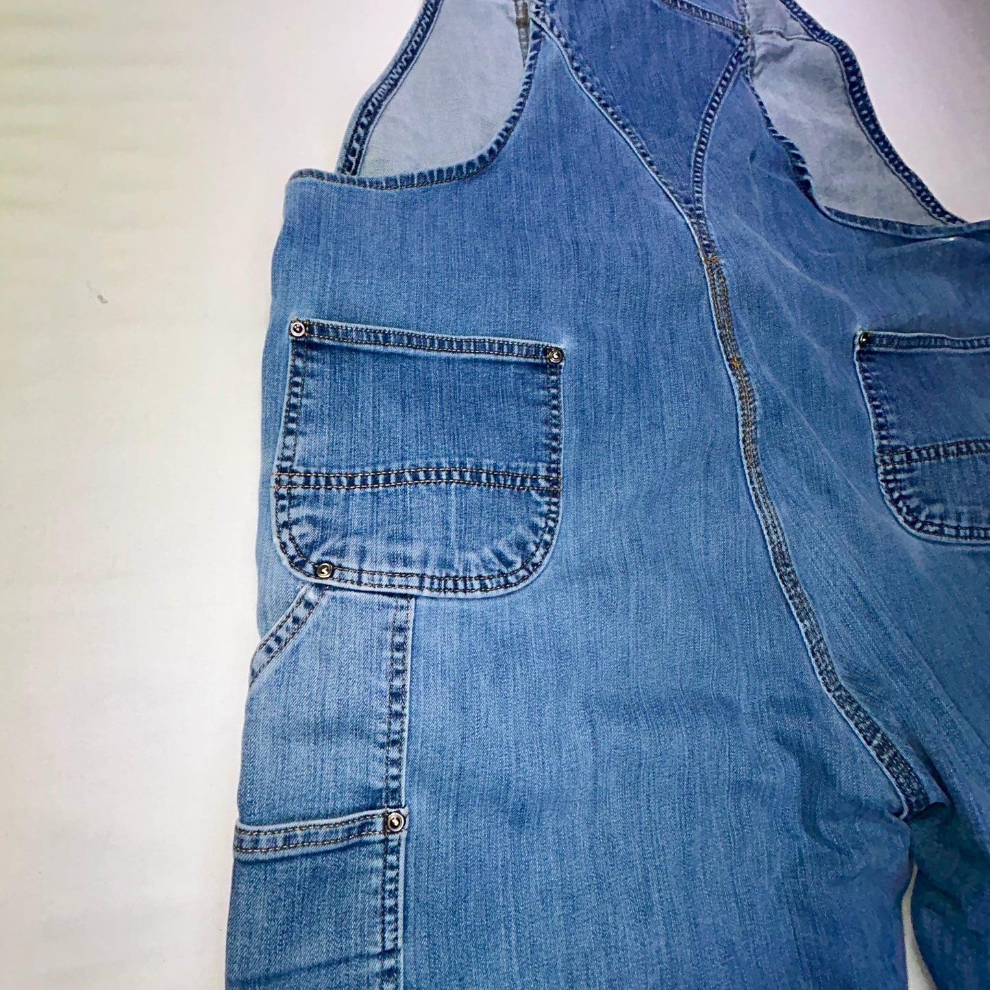 Carhartt Bib Overalls Men's 44x30 Light Wash Denim Carpenter Workwear Y2K