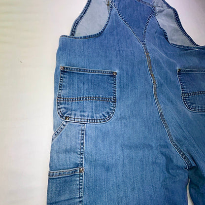 Carhartt Bib Overalls Men's 44x30 Light Wash Denim Carpenter Workwear Y2K